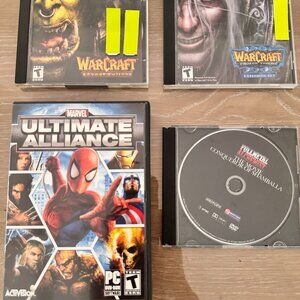 Warcraft III Bundle + Marvel Ultimate Alliance PC Games+Fullmetal Alchemist DVD